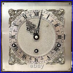 Stunning Burr Walnut Caddy Topped Bracket Clock Westminster Chime Garrards