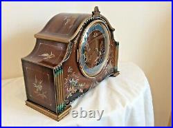 Stunning Chinoiserie Case Bracket Clock With Westminster Chime, Rare And In Vgc