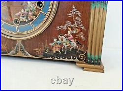 Stunning Chinoiserie Case Bracket Clock With Westminster Chime, Rare And In Vgc