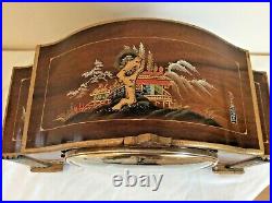 Stunning Chinoiserie Case Bracket Clock With Westminster Chime, Rare And In Vgc