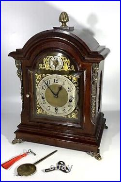 Stunning Large English Mahogany Westminster Bracket Clock & Bracket (c. 1870-80)