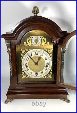 Stunning Large English Mahogany Westminster Bracket Clock & Bracket (c. 1870-80)