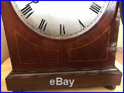 Stunning Mahogany Cased Double Fusee Westminster Chimes Clock On Multi Gongs