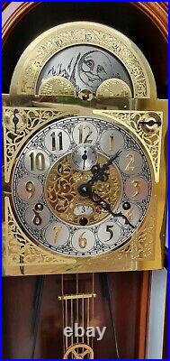 Stunning Westminster Chime Moonphase Glass Front Wall Clock