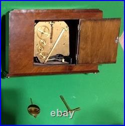 Superb Elliott Westminster Chime break front case Mantel Clock Needs TLC 2