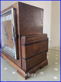 Superb Enfield Art Deco Square Faced Westminster Chime Mantel Clock Rare