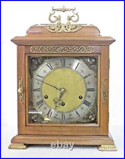 Superb Marton & Gain Westminster Chimes Mantel Clock Spanish Walnut Handmade 14