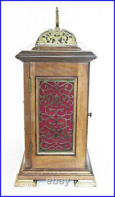 Superb Marton & Gain Westminster Chimes Mantel Clock Spanish Walnut Handmade 14