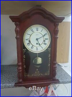 Superb Vintage Franz Hermle 8 Day Mahogany Musical Westminster Chime Wall Clock