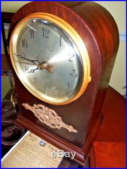 Telechron Revere Rare M-31 1925 Westminster Rod Chime Electric Mantle Clock EXC