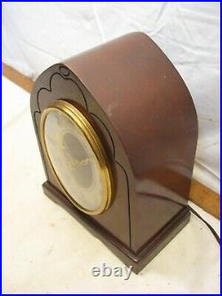 Telechron Westminster Chime Wood Cathedral Electric Shelf/Mantle Clock R-953