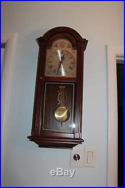 Tempus Fugit Quartz Wall Westminster Chime Clock With Pendulum