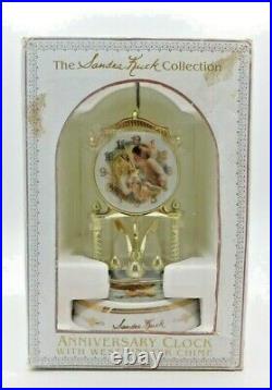 The Sandra Kuck Collection Anniversary Clock with Westminster Chime Angels In Box