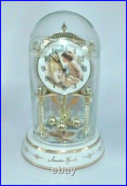 The Sandra Kuck Collection Anniversary Clock with Westminster Chime Angels In Box