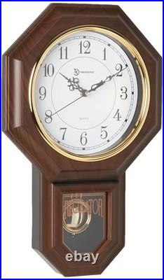 Timekeeper Essex Faux Wood Traditional 17.5 Inches x 11.25 Inches, Walnut Timekeeper Essex Faux Wood Traditional 17.5 Inches x 11.25 Inches, Walnut