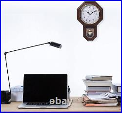 Timekeeper Essex Westminster Chime Faux Wood Pendulum Wall Clock Walnut