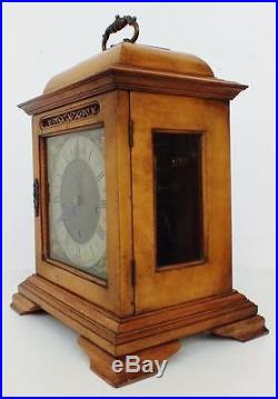 Top Quality Antique English 8 Day Westminster Chime Walnut Bracket Clock