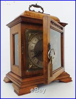 Top Quality Antique English 8 Day Westminster Chime Walnut Bracket Clock