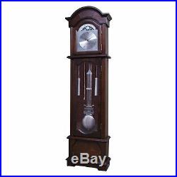 Traditional Grandfather Clock Floor Westminster Pendulum Chimes Espressod Wood