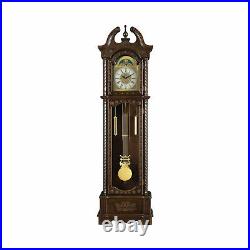 Traditional Grandfather Westminster Clock With Chime Golden Brown