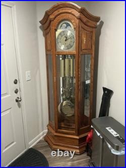 Traditional Longcase/Grandfather Clock, Brown Wood, Westminster, Roman, Pendulum