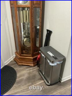 Traditional Longcase/Grandfather Clock, Brown Wood, Westminster, Roman, Pendulum