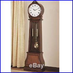 Traditional Vintage Grandfather Clock Floor Westminster Pendulum Chimes Brown