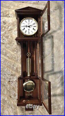 USA Hamilton Triple Chime 3 Spring Key Wound, One Weight Driven, Cherry Wood Case