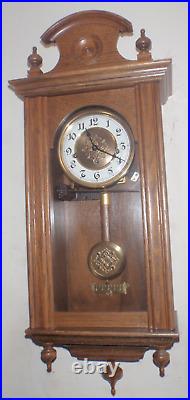 Unbranded Westminster Chime Beautiful Wall Clock Key Wind 8 Day Franz Hermle