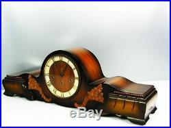 Very Big Beautiful Art Deco Hermle Westminster Chiming Mantel Clock