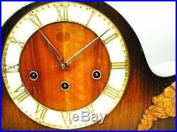 Very Big Beautiful Art Deco Hermle Westminster Chiming Mantel Clock