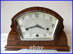 VINTAGE 1930s ART DECO WESTMINSTER CHIMING MANTLE CLOCK (WORKING)