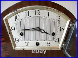 VINTAGE 1930s ART DECO WESTMINSTER CHIMING MANTLE CLOCK (WORKING)