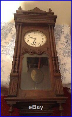 VINTAGE FRENCH 1930's VEDETTE 8 RODS & HAMMERS WESTMINSTER CHIME CLOCK (2284)