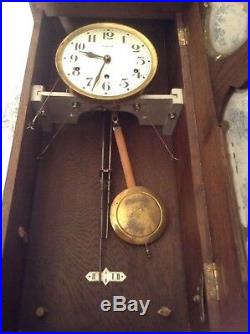 VINTAGE FRENCH 1930's VEDETTE 8 RODS & HAMMERS WESTMINSTER CHIME CLOCK (2284)