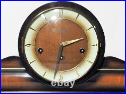 VINTAGE GERMAN S. ANKER WESTMINSTER CHIME 8 DAY MANTEL CLOCK CIRCA 1950s