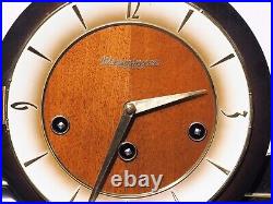 VINTAGE GERMAN S. ANKER WESTMINSTER CHIME 8 DAY MANTEL CLOCK CIRCA 1950s