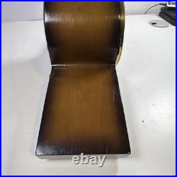 VINTAGE Lauffer Mantle Clock Mid Century Modern MCM Art Deco With Key