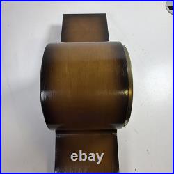 VINTAGE Lauffer Mantle Clock Mid Century Modern MCM Art Deco With Key