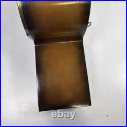 VINTAGE Lauffer Mantle Clock Mid Century Modern MCM Art Deco With Key