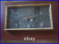VIntage Mid Century Sessions Westminster Chime TV Mantel Clock Wood case 3-CM-68