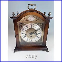 VTG Bulova Tempus Fugit Mantel Clock 340-020 Hermle 2 Jewel Westminster Chime