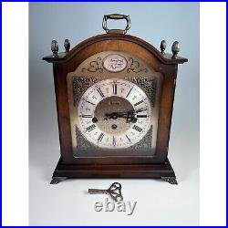 VTG Bulova Tempus Fugit Mantel Clock 340-020 Hermle 2 Jewel Westminster Chime