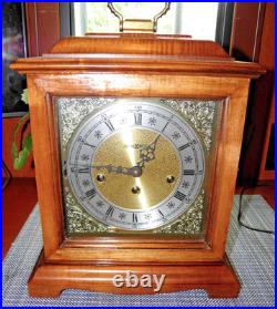 VTG Germany USA 1900's Howard Miller Mantel Clock 340-020 Chimes with Key