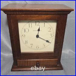 VTG Howard Miller #613-668 James Whittaker Mantel Clock With Drawer Chimes Works