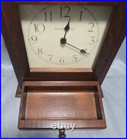 VTG Howard Miller #613-668 James Whittaker Mantel Clock With Drawer Chimes Works