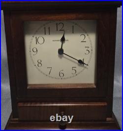VTG Howard Miller #613-668 James Whittaker Mantel Clock With Drawer Chimes Works