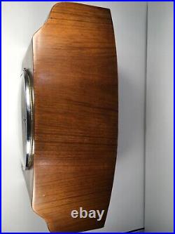 VTG Mantel Clock-working key wind Westmister chime burled mahogany E. Quade