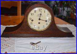 VTG Seth Thomas Woodbury 1302 Tambour Mantle Clock Westminster Chime -Works well
