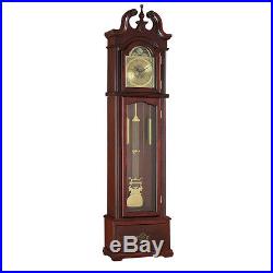 Valentine Grandfather Clock Westminster Pendulum Chimes Quartz Drawer Cherry